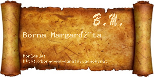 Borna Margaréta névjegykártya